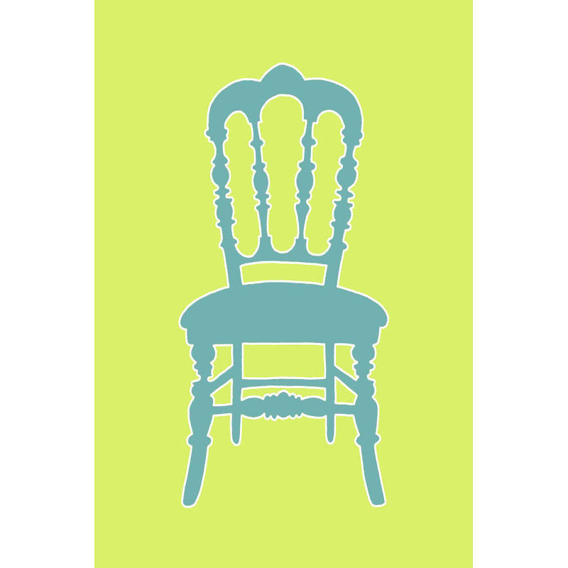 Chaise graphique III, H 18 po x l 12 po
