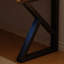 Bureau en fer massif en forme de L brun noyer + noir-295264836-295264833