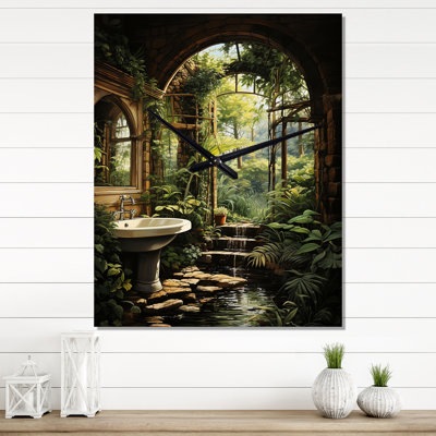 Bathroom Natures Retreat II - Bathroom Wall Clock