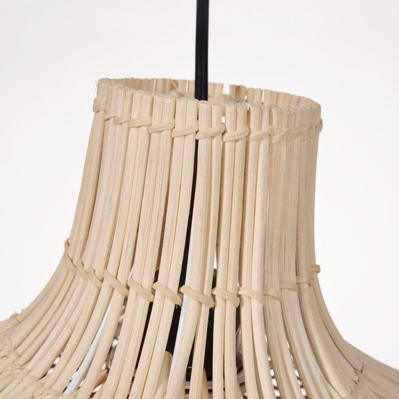 Luminaire suspendu en forme de dôme naturel à 1 lumière Faringdon, H 15,7 po x l 15,7 po x P 15,7 po