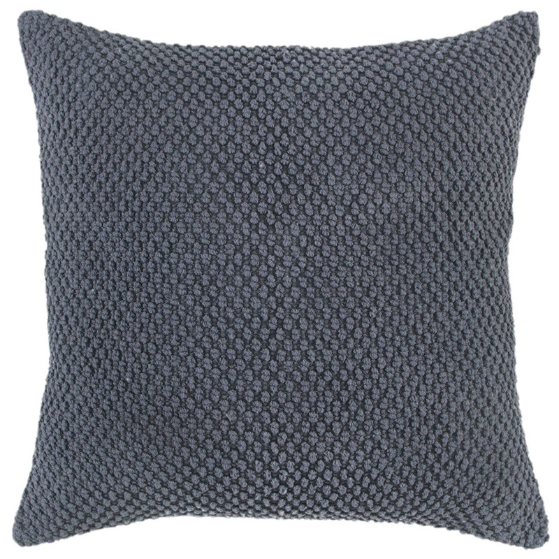 Coussin décoratif en coton, Gris foncé