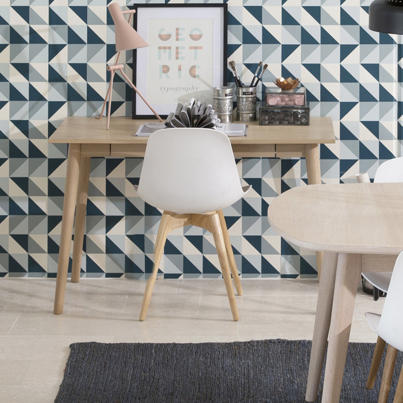 Aoife Solid Wood Base Writing Desk