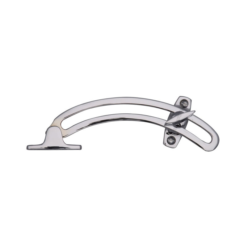 Heritage Brass Quadrant Stay Latch, Polished Chrome