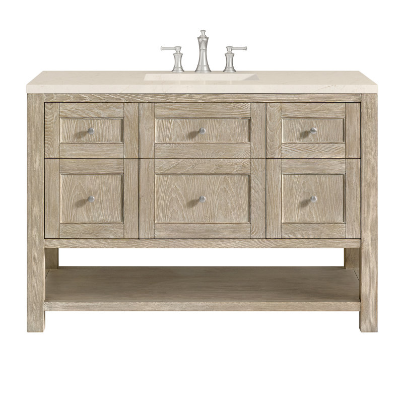Breckenridge 48'' W Single Vanity, 8" Widespread, Lime Delight, Whitewashed Oak