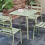 Table carrée Table de cour extérieure Table de salle à manger en plein air Villa-1847546449