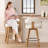 Swivel Linen Upholstered Bar Stools 26" Counter Height-1297837826-1297837828
