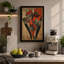 Modernist Floral Fan Art Deco - Wrapped Canvas-1001087302-1001087327