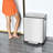 Steel Step On Multi-Compartment Trash/Recycling Bins - 16 Gallons-56432863