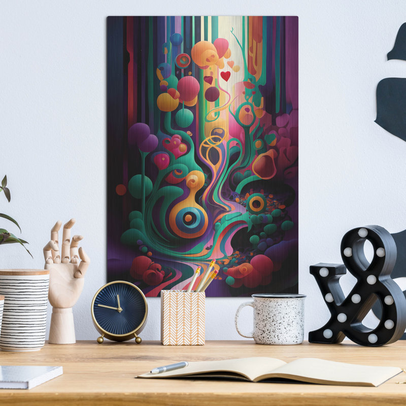 Ivy Bronx «The Vividly surreal forest» par Andreas Magnusson, art mural en métal, H 16 po x l 12 po