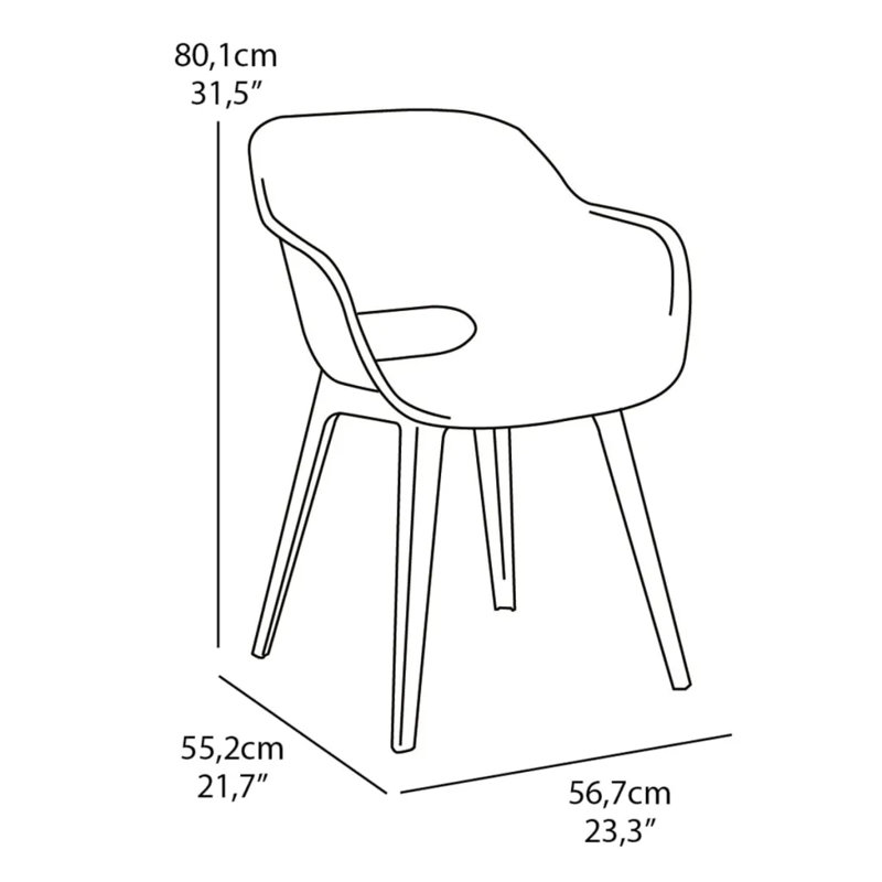 Allibert Outdoor Chairs Akola, Cappuccino