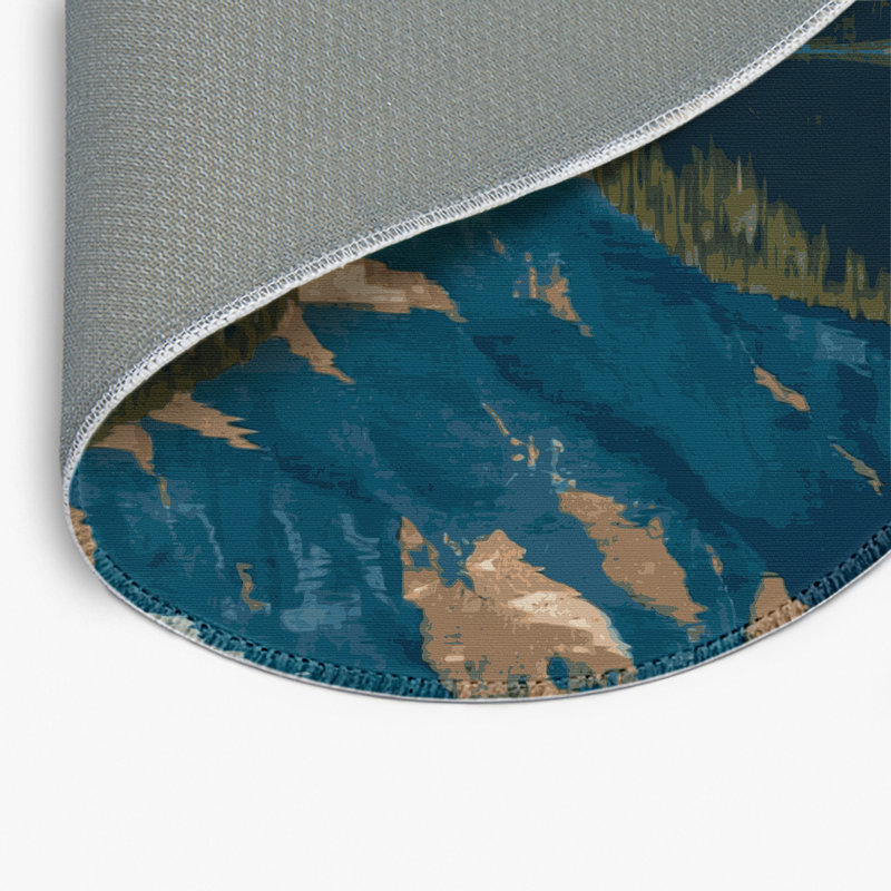 Tapis intérieur et extérieur gris Nature, Rond 5 pi