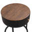Table de chevet ronde avec tiroir