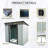 6Ft X 5Ft Outdoor Metal Storage Shed With Lockable Sliding Doors And Transparent Plate For Garden, Lawn-121499215