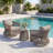 2 - Person Outdoor Swivel Rocking Seating Set With Cushions-1491758819