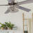 52"W Summer-Louise Satin Nickel Metal Caged Ceiling Fan