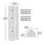 Armoire de rangement contemporaine en coin avec 5 tablettes