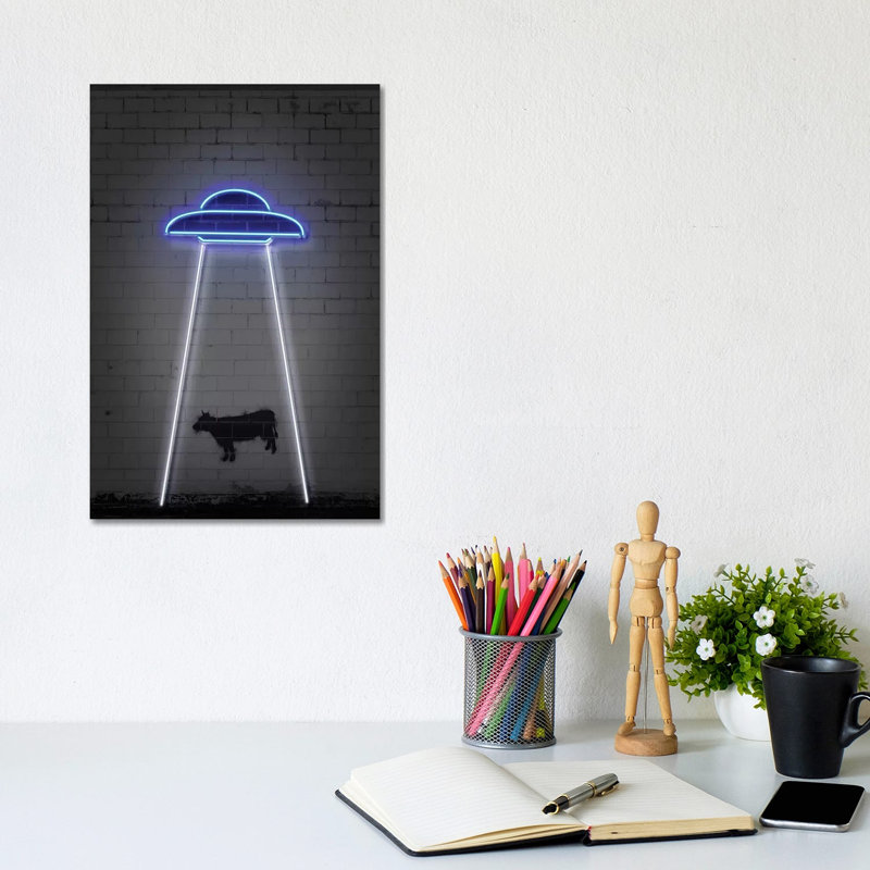 UFO by Octavian Mielu - Wrapped Canvas Gallery-Wrapped Canvas Giclée, 20.32 cm H x 30.48 cm W