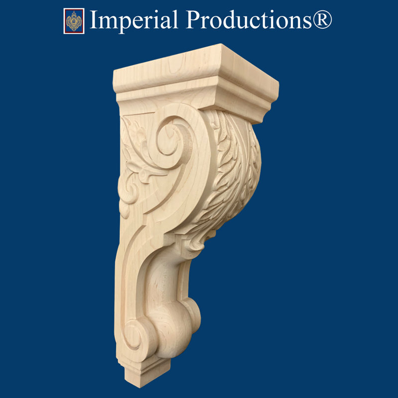Corbeau Acanthus H 13 po x l 4 1/2 po x P 4 po