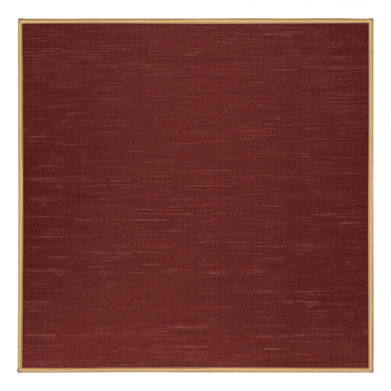 Machine Washable Solid Brown Area Rug, Square 3'