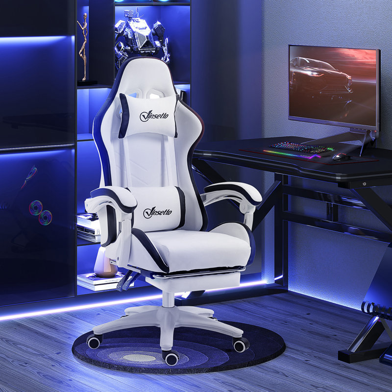 Gaming Chair, Black/White