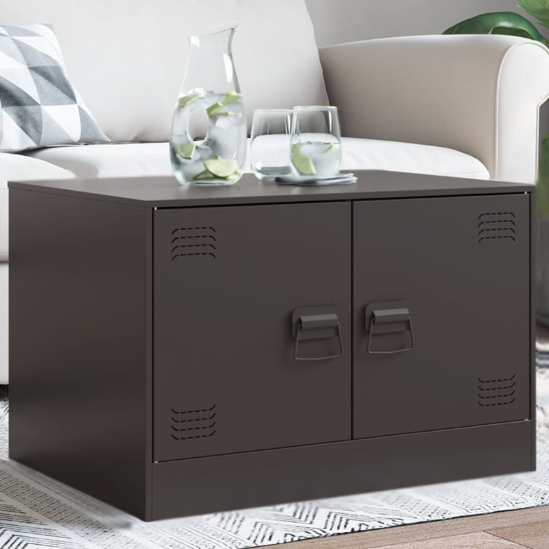 Alexionna Coffee Table with Storage, Black