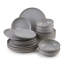 Service de table en porcelaine Kaya Reactive Glaze Grey (service de 24 pièces pour 6 personnes)