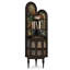 Armoire de coin noire en bois massif
