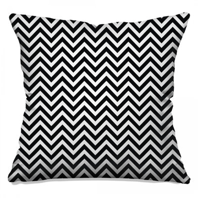 Black White Zigzag Double Sided Throw Pillows