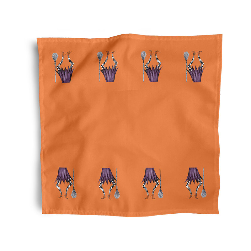 Warnke Polyester No Pattern Square Napkin, Orange