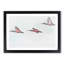 Three Pink Flamingos in Abstract - Framed Print-55769252-55769256