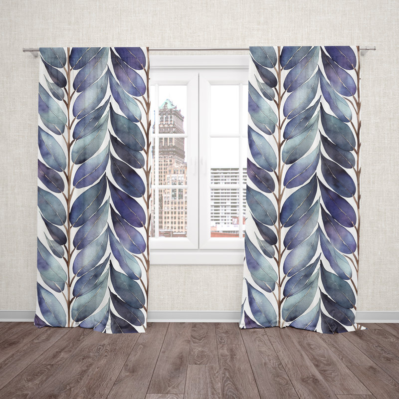 Kadil Room Darkening Curtain, 40" W x 82" L