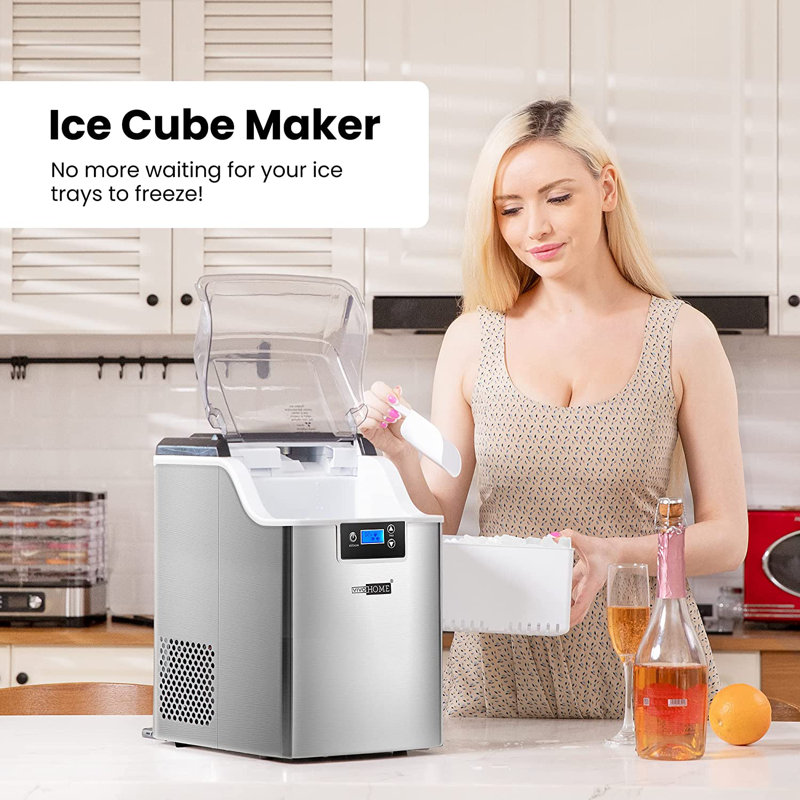 Machine à glaçons Vivohome 44 lb, Argent