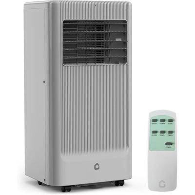 Quiet 3-in-1 Portable Air Conditioner with Cooling, Dehumidifier & Fan Modes, Remote Control & Sleep Mode for Bedrooms & Apartments, 10000 BTU