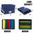 File Box Fireproof Document Box With Lock,File Storage Organizer Box With Insert Pocket,Collapsible Portable File Box Home Office File Cabinet With Handle For Hanging Letter/Legal Folder,Blue