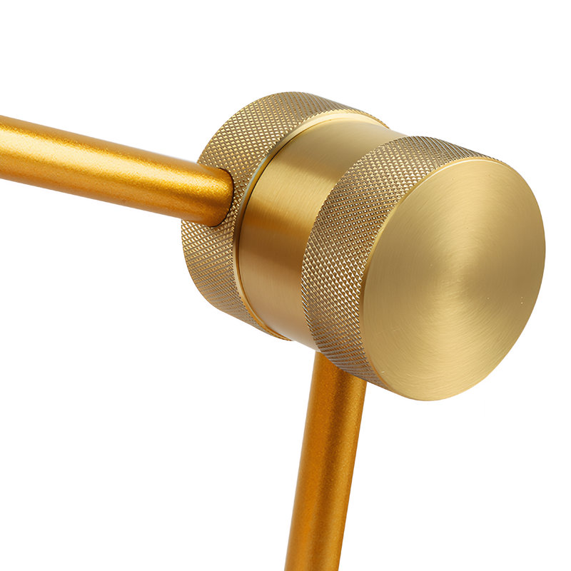 Vintage Gold Adjustable Metal Table Lamp With Cage Shade, Small Industrial Bedside & Nightstand Light, E26 Compatible