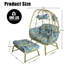Chaises longues spacieuses pour le patio, fauteuil en rotin moderne en acier, jardin