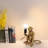 Modern Metallic Painted Monkey Design Table Lamp