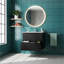 Ensemble de meuble-lavabo mural avec évier flottant 24 po Goodyo, système de fermeture en douceur, 2 très grands tiroirs, noir-130047544