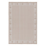 Rug & Kilim’S Contemporary Dhurrie Rug In Cream And Beige Pinstripes