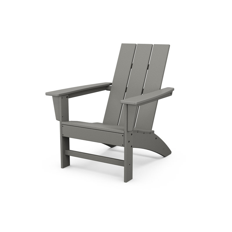 Chaise Adirondack POLYWOOD x Sol 72 Jamarion, Gris ardoise