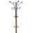 73" Tall Chrome And Wood Coat Rack-726403003