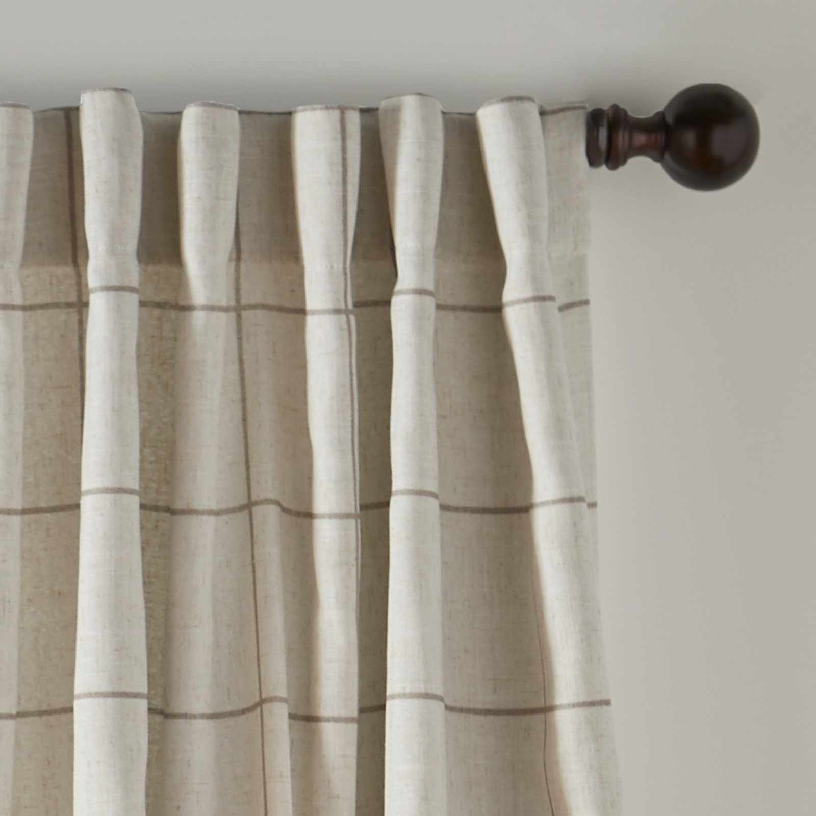 Laurene Blackout Curtain Panel, Linen, 52" W x 95" L