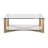 XAVIER COFFEE TABLE - SQUARE - ANTIQUE BRASS - Gold