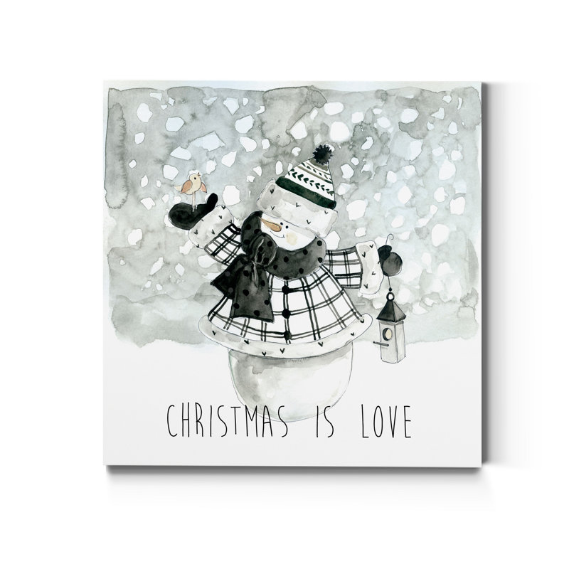 «Christmas Is Love», reproduction d'art sur toile tendue, H 32 po x l 32 po x P 1 po