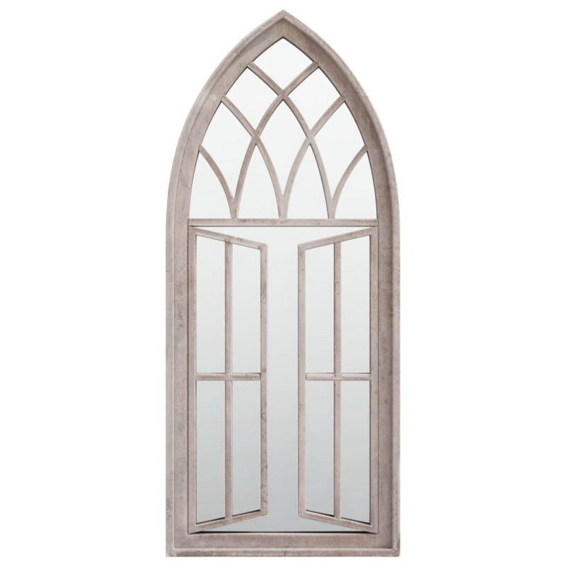 Ville Metal Flat Wall Mirror, 70cm H x 30cm W, Brown