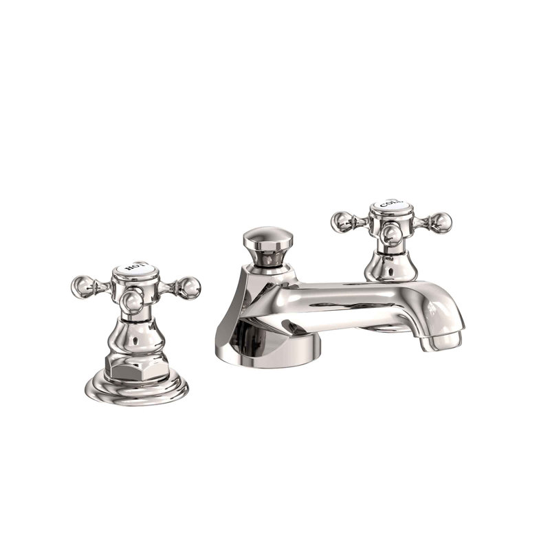 Astor Widespread Bathroom Faucet with Drain Assembly, Polished Nickel