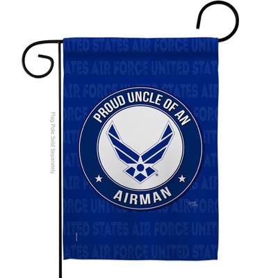 Proud Uncle Airman 2-Sided Polyester 18.5 x 13 in. Garden Flag -  Breeze Decor, BD-MI-G-108595-IP-BO-D-US20-AF