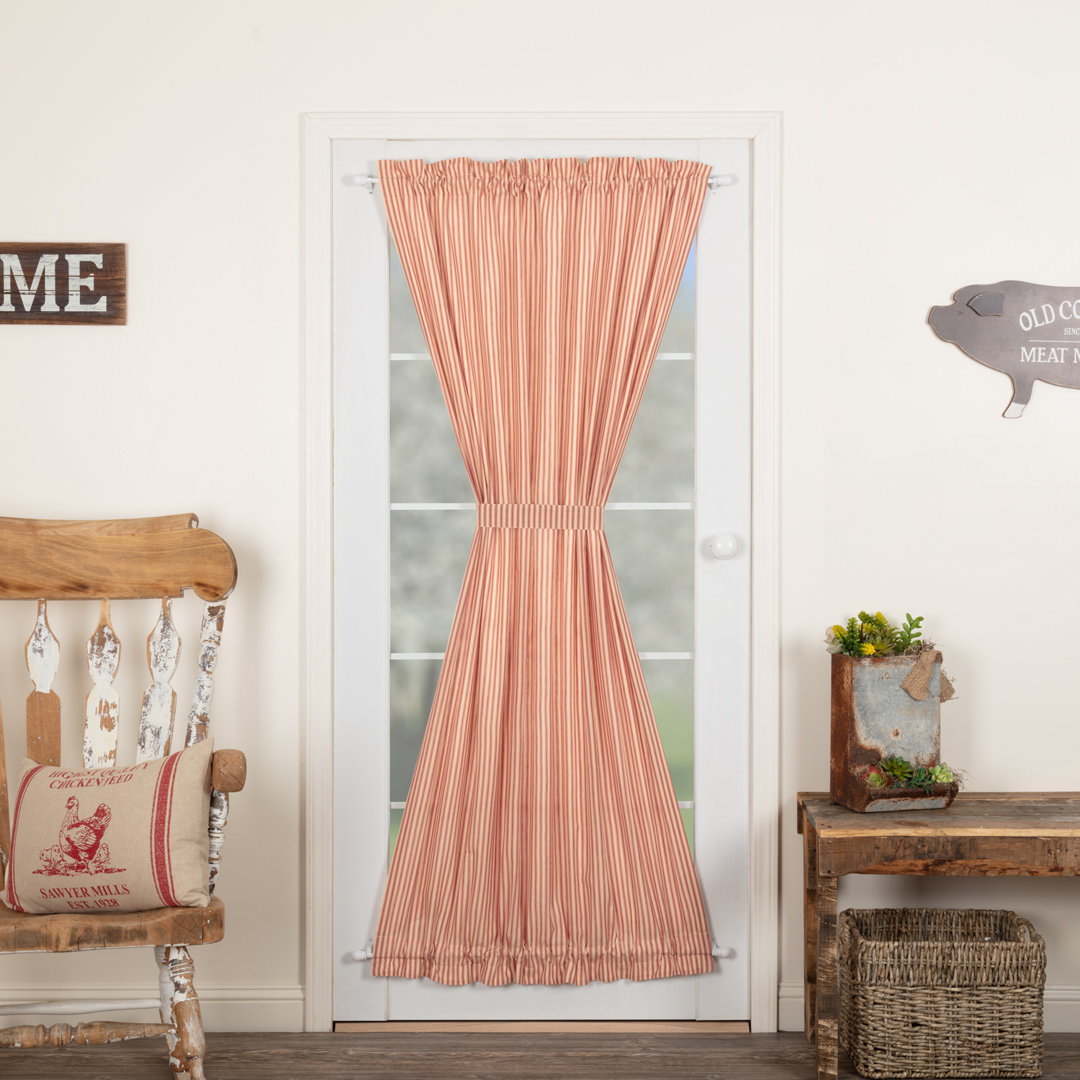 Sawyer Mill 100% Cotton Striped Room Darkening Rod Pocket Single Curtain Panel VHC Brands Curtain 