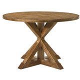 Henninger Round Dining Table in Weathered Oak
