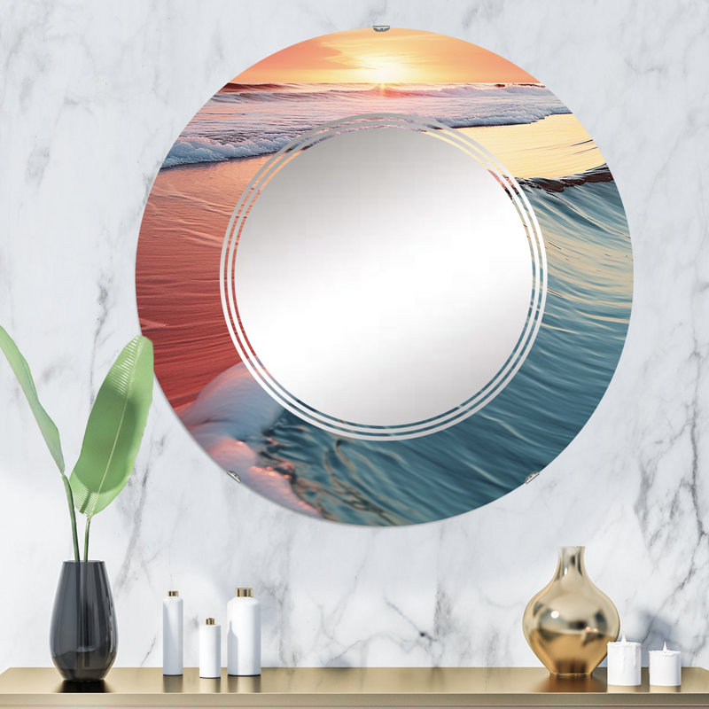 Varsi - Miroir mural rond, 32 po x 32 po